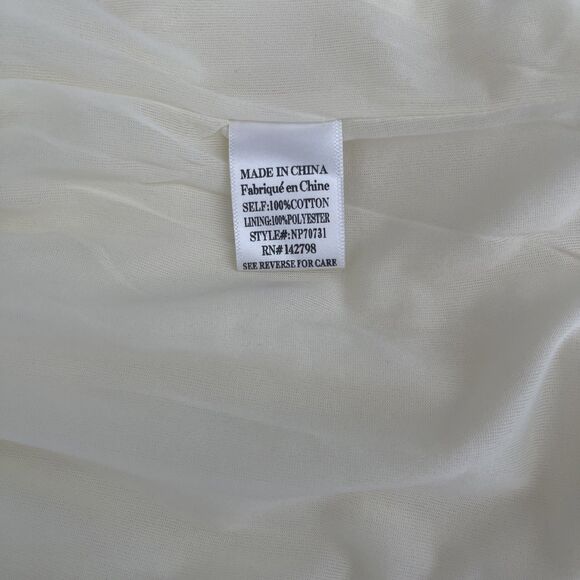 NWT Very J Shorts Gauze Ivory Cream Lace Floral Scalloped Hem Overlay S - Picture 9 of 10